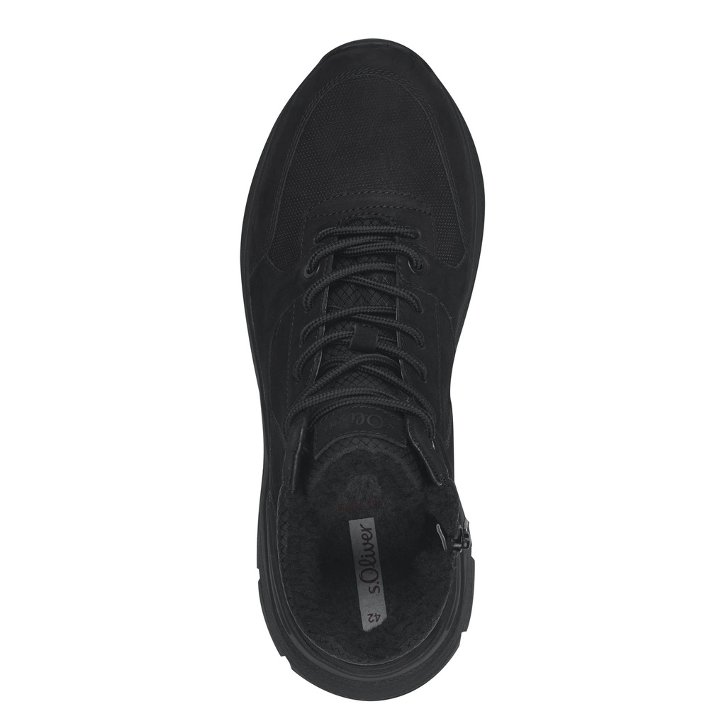 S Oliver hoge warme sneaker zwart