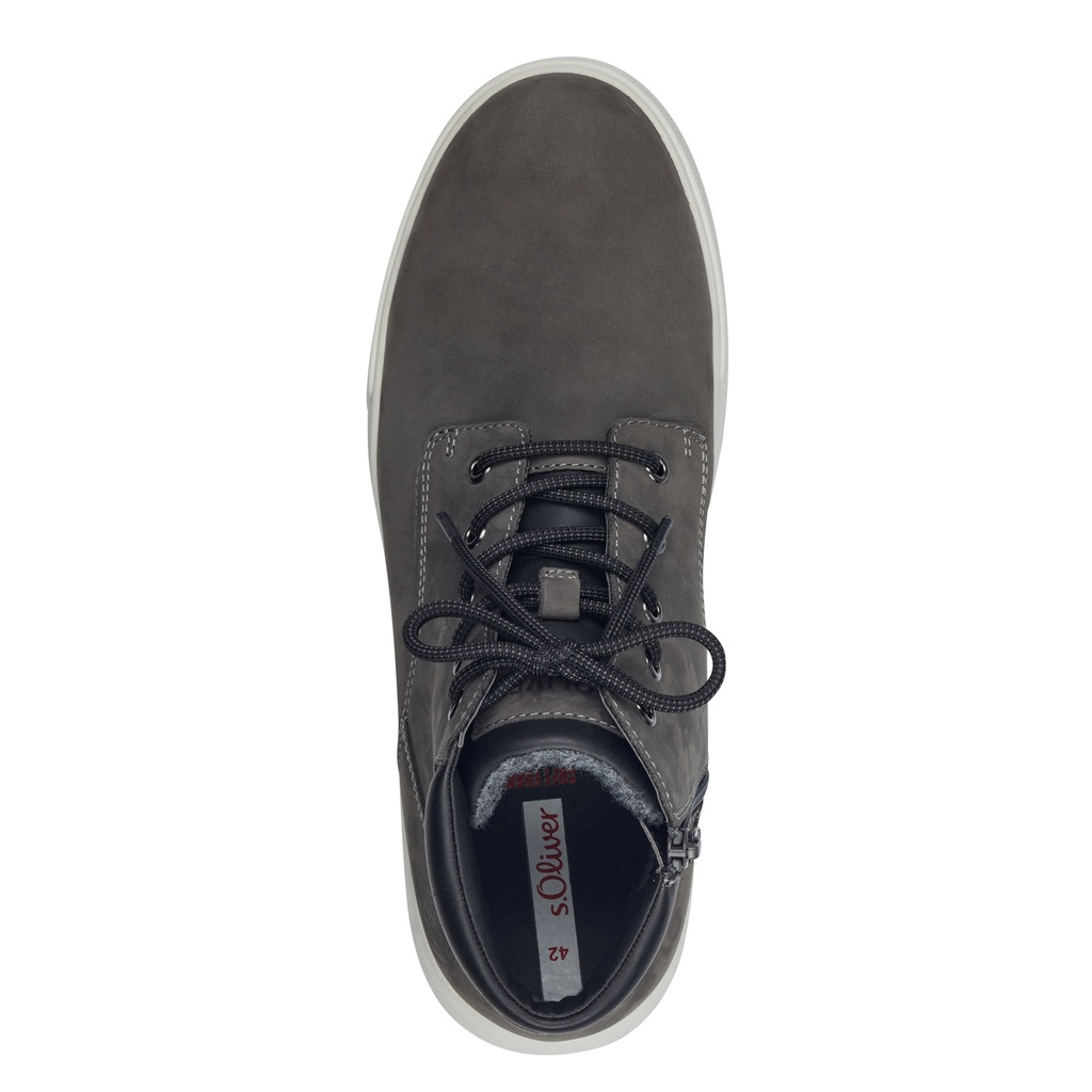 S Oliver hoge heren veterschoen grijs