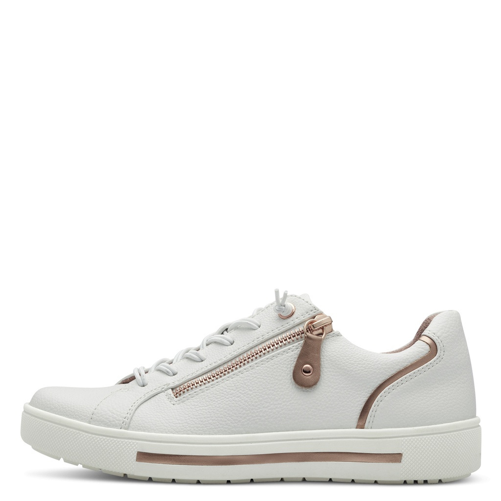 Jana sneaker white/rosegold