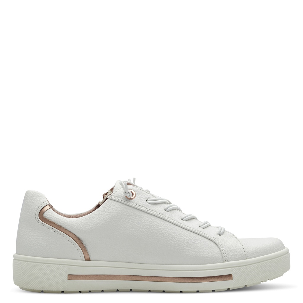 Jana sneaker white/rosegold