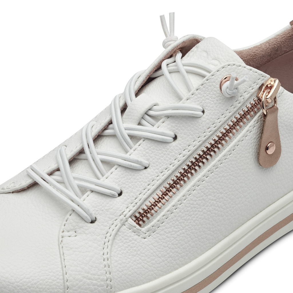 Jana sneaker white/rosegold