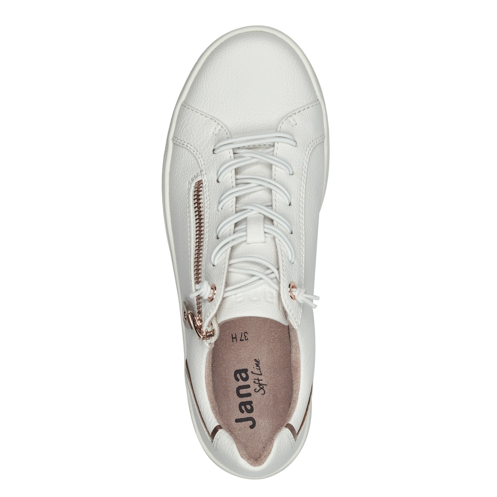 Jana sneaker white/rosegold