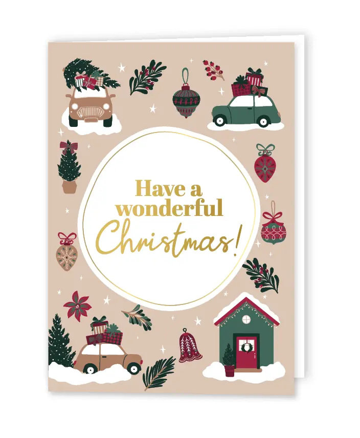 0034830_kp-wenskaarten-gevouwen-have-a-wonderful-christmas-5-stuks.webp