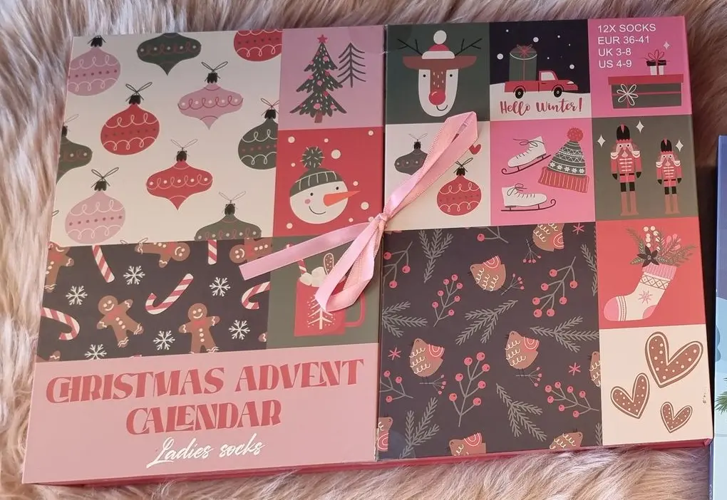 Adventskalender dames kerstsokken