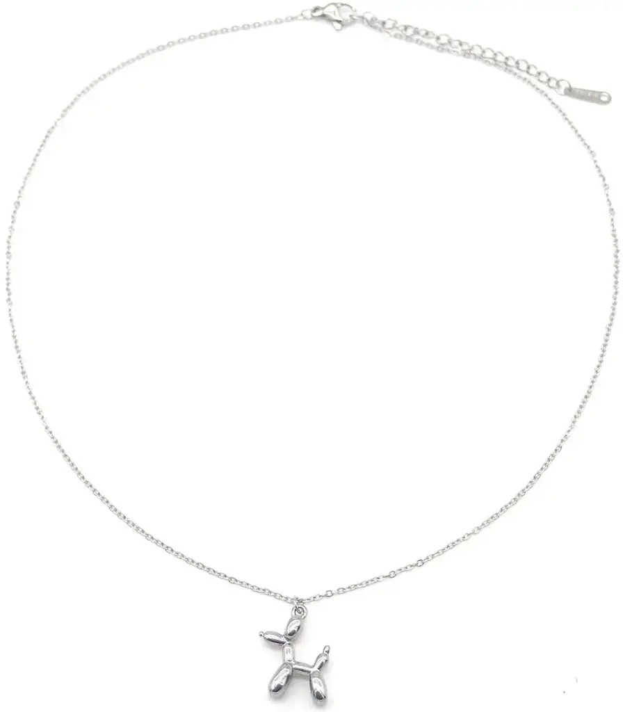 Musthaves ketting opblaashondje zilver