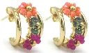 Musthaves oorbellen bloemen kralen goud