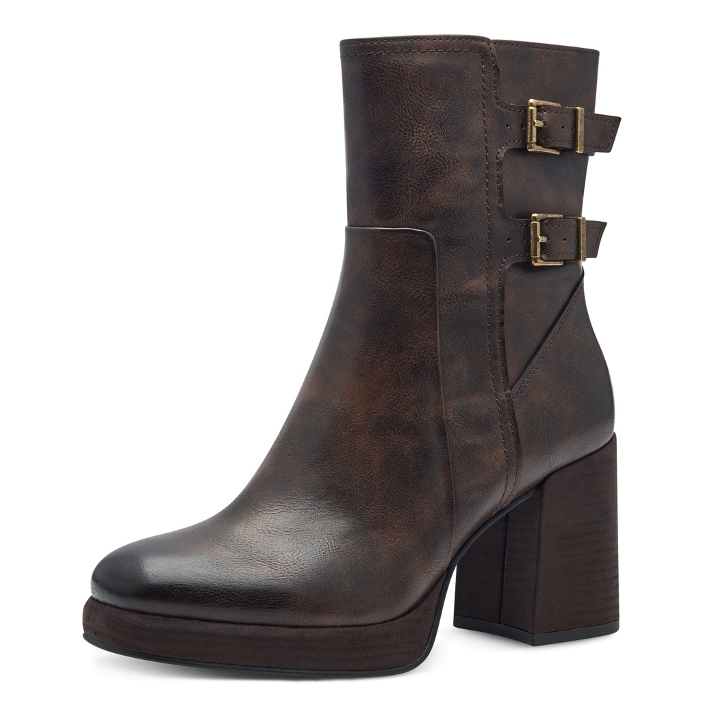 Marco Tozzi laarsje met hak café antic