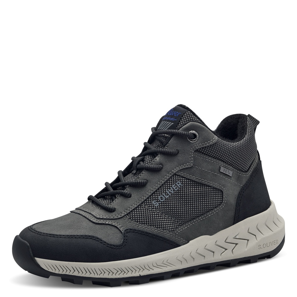 S Oliver hoge heren sneaker black comb.