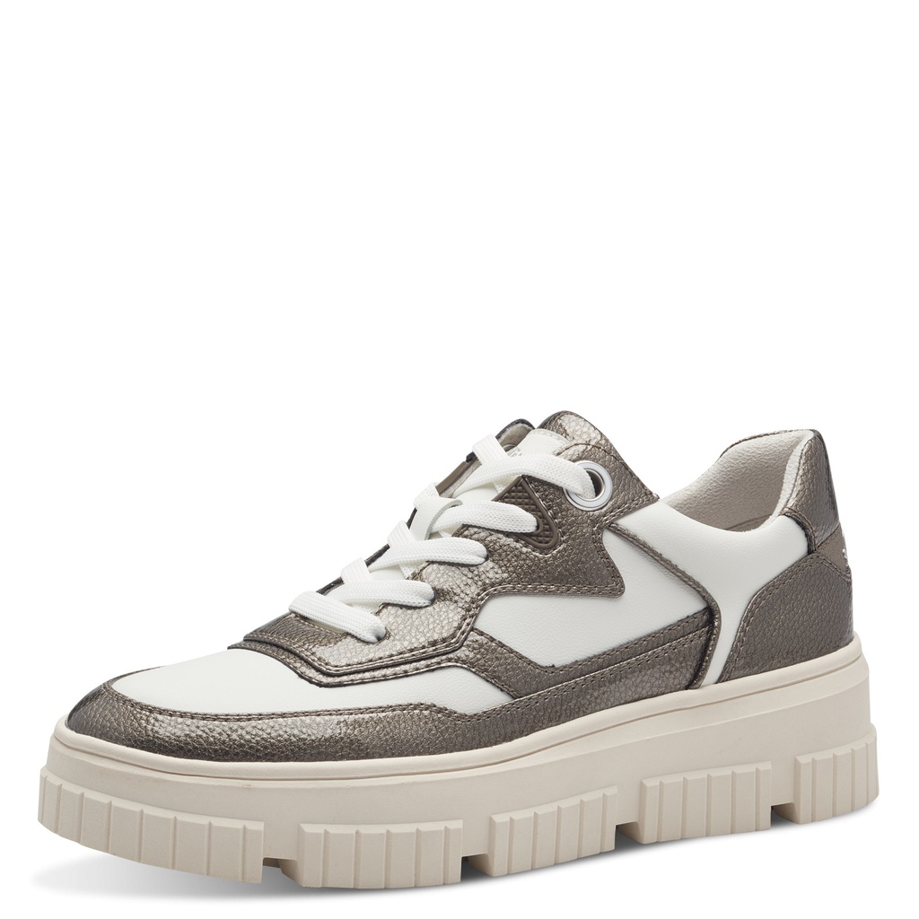 S Oliver sneaker white metallic grey