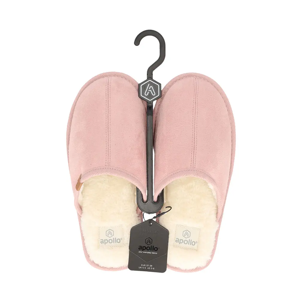 Apollo Ladies home slipper with fur pink
