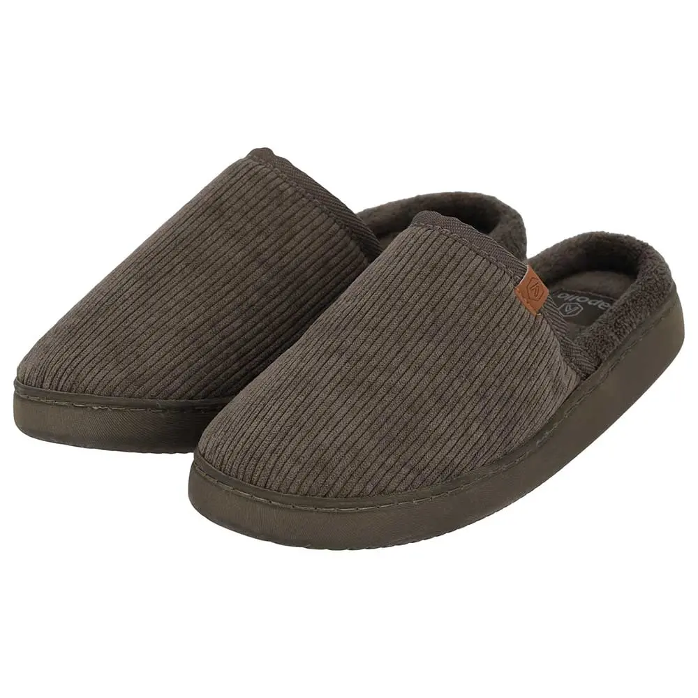 Apollo men home slippers rib taupe 