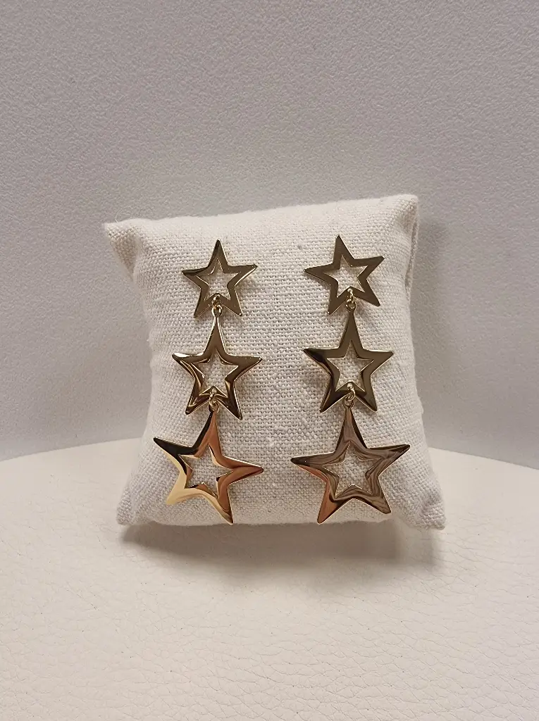 Michelle Bijou sterren oorbellen goud 