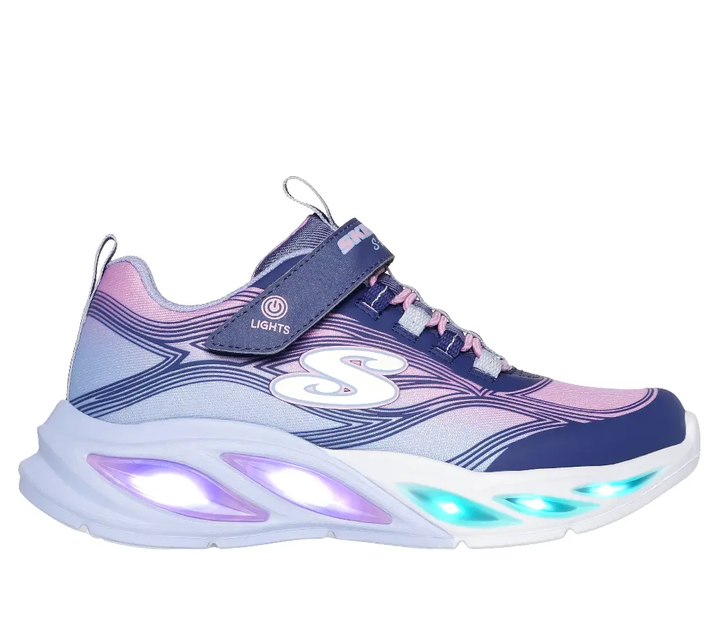 Skechers girls lights purple