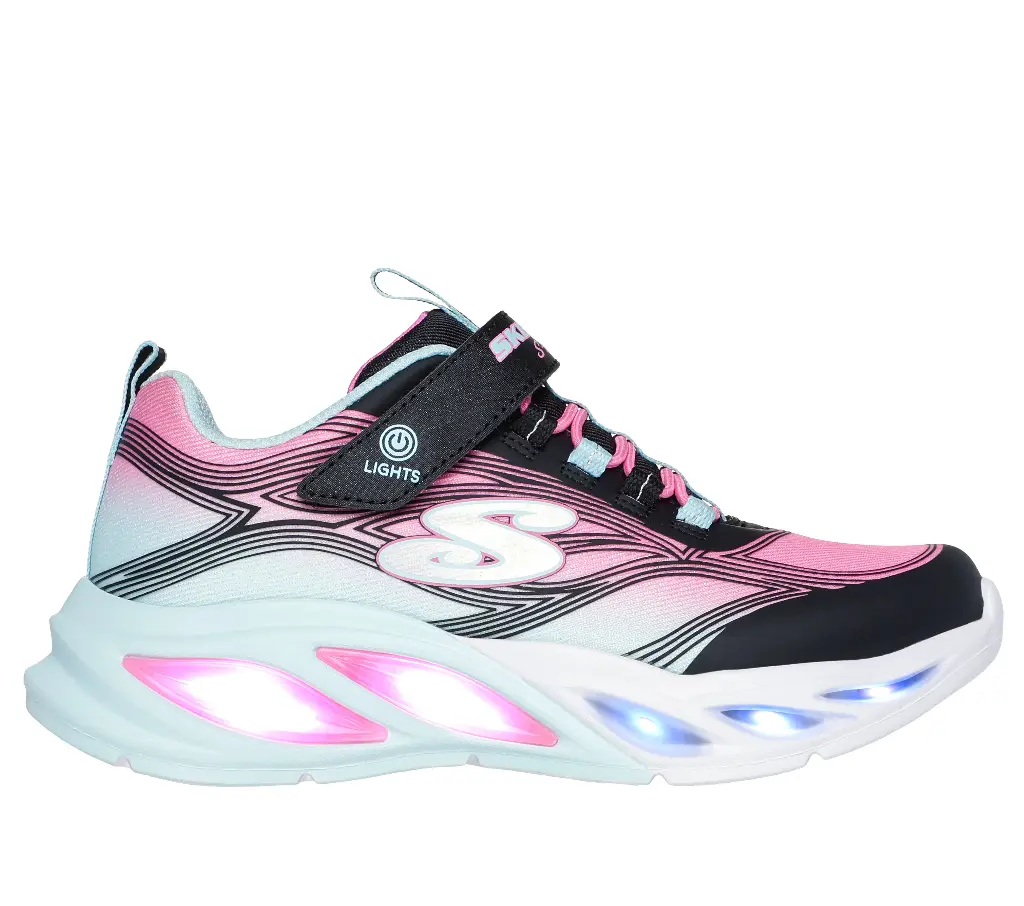 Skechers girls lights pink
