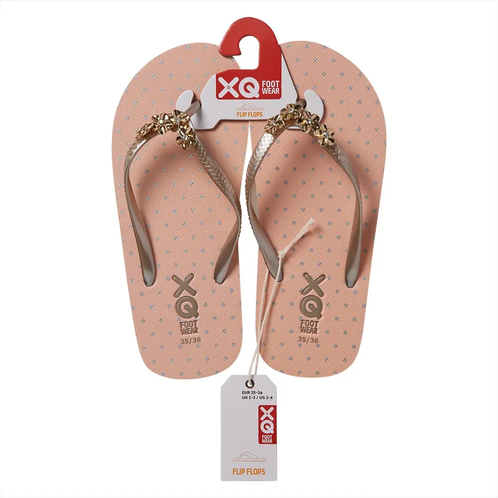 XQ flip flops girls flowers