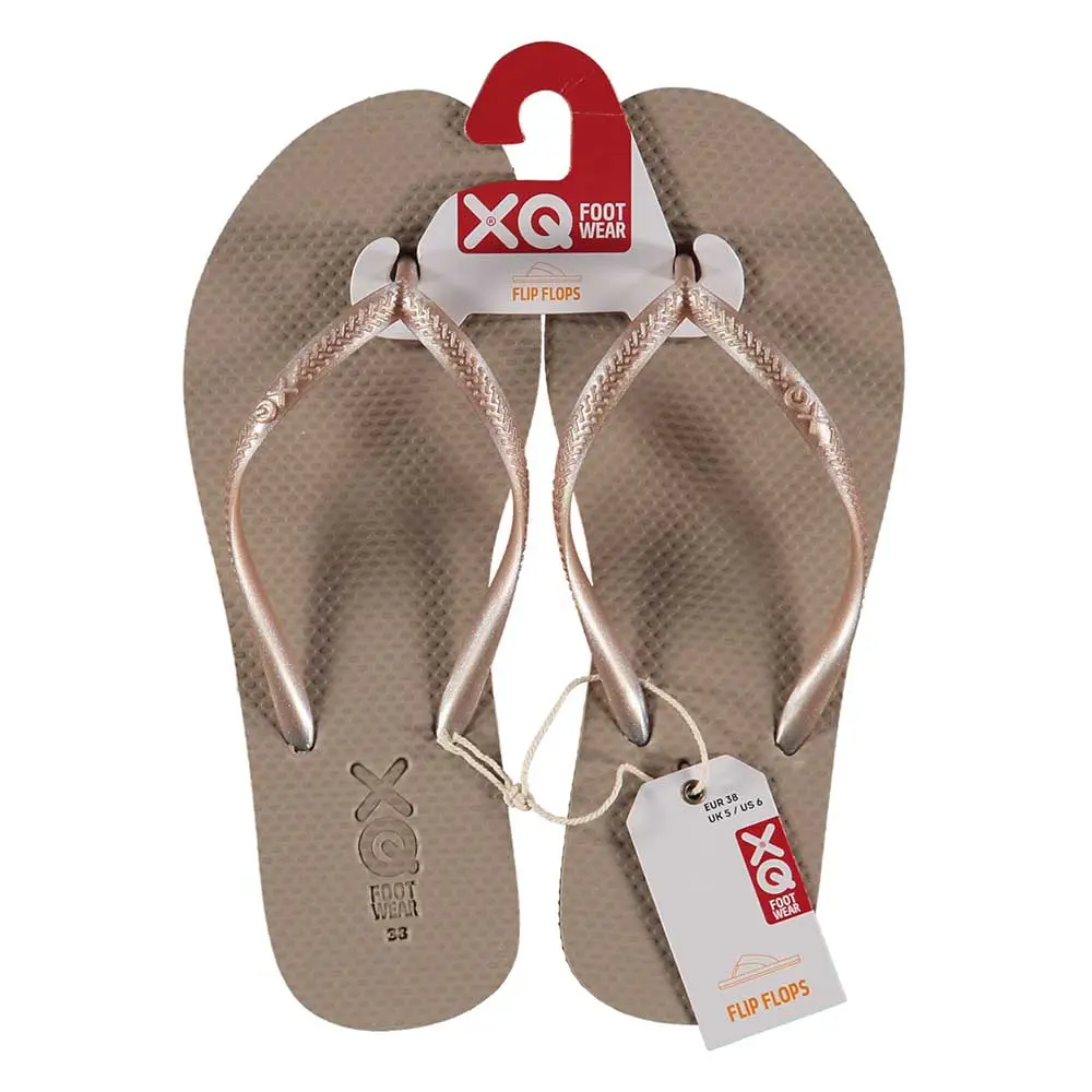 XQ flip flops dames taupe