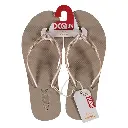 XQ flip flops dames taupe