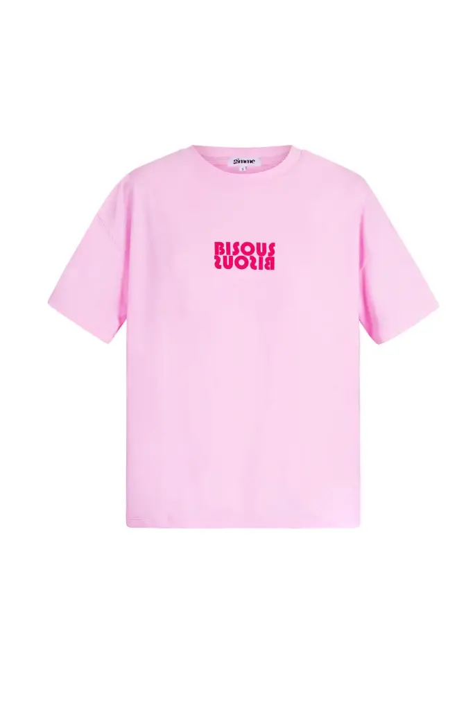 Gimme tshirt bisous roze
