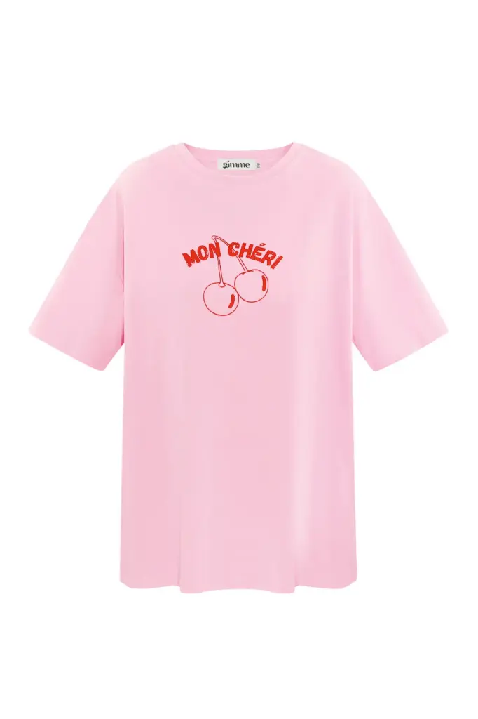 Gimme tshirt mon cheri roze