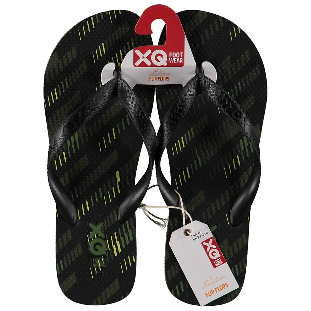 XQ flip flops heren zwart/groen