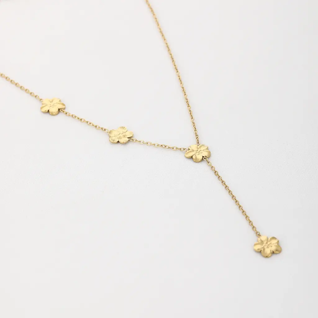 Michelle Bijou ketting bloemetjes- gold 