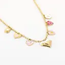 Michelle Bijou ketting charms hartjes
