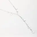 Michelle Bijou lange ketting hartjes zilver