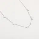 Michelle Bijou ketting v hartjes zilver 
