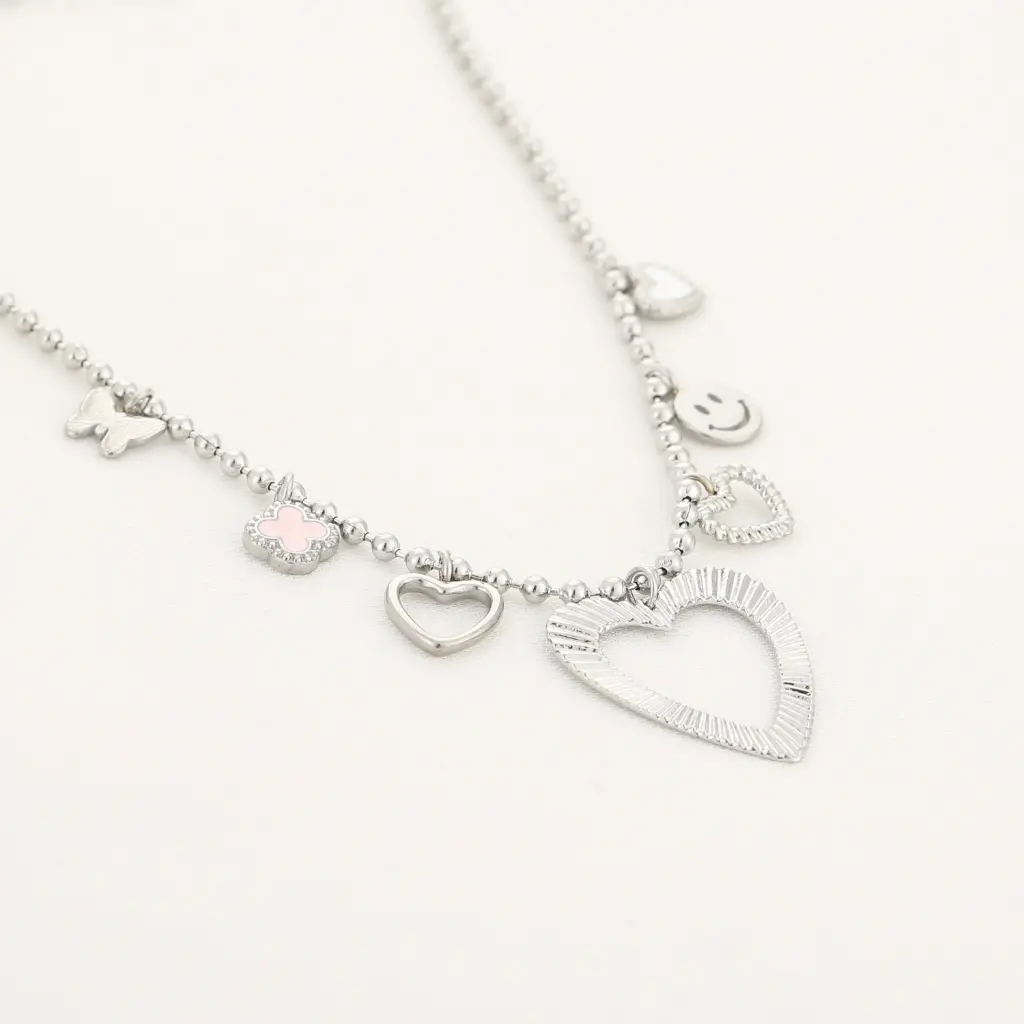 Michelle Bijou ketting charms zilver