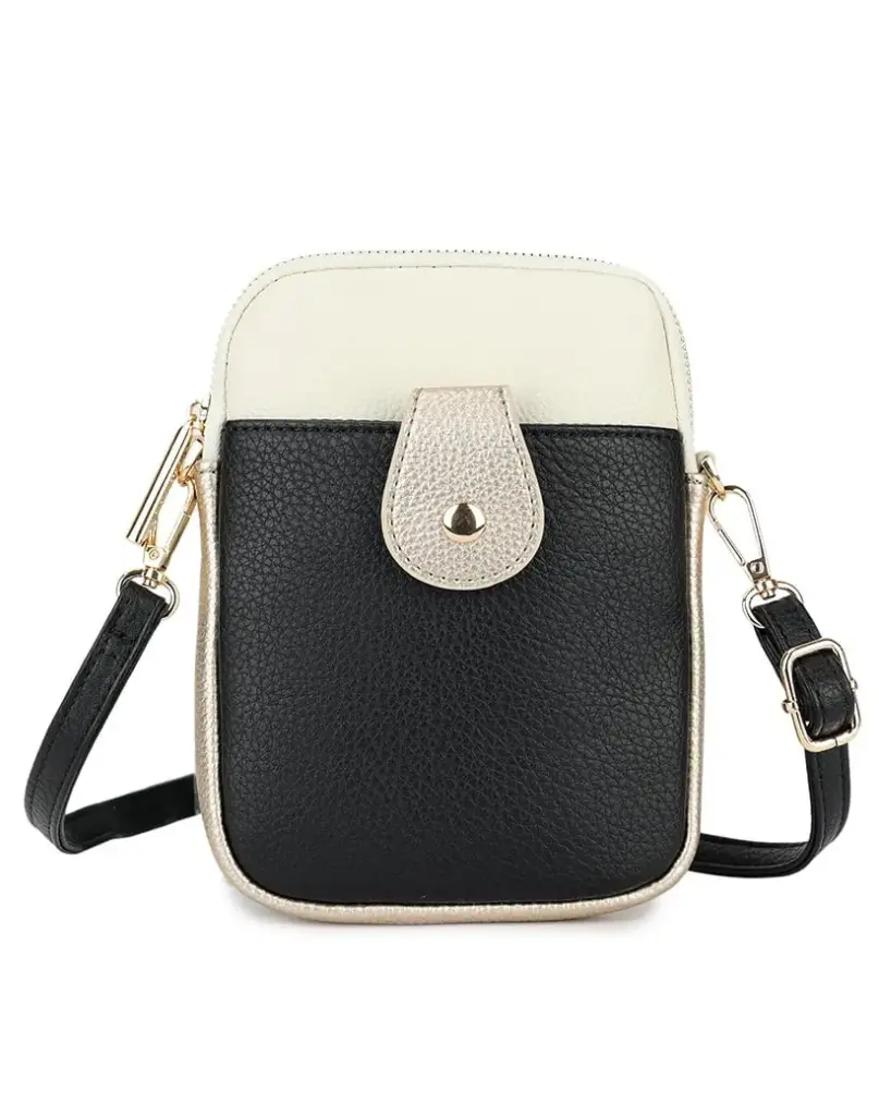 Giuliano schoudertas metallic combo - black