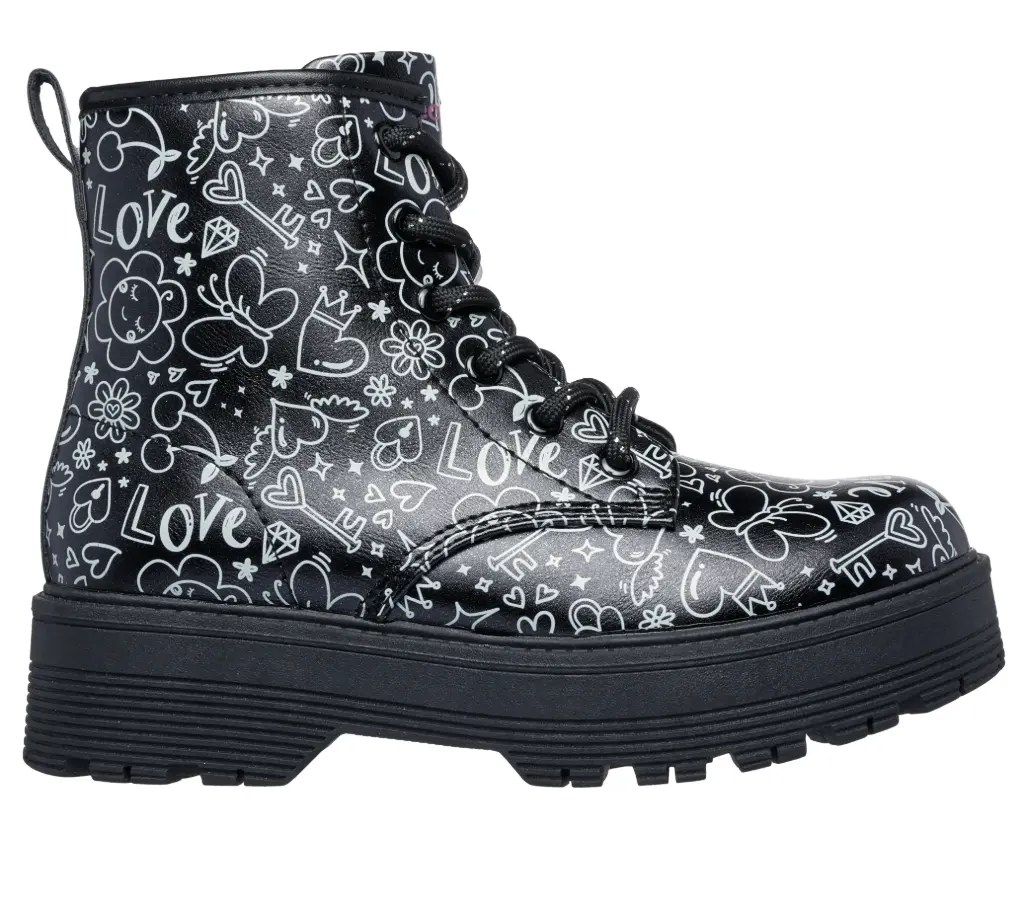 Skechers girls laarsje - black