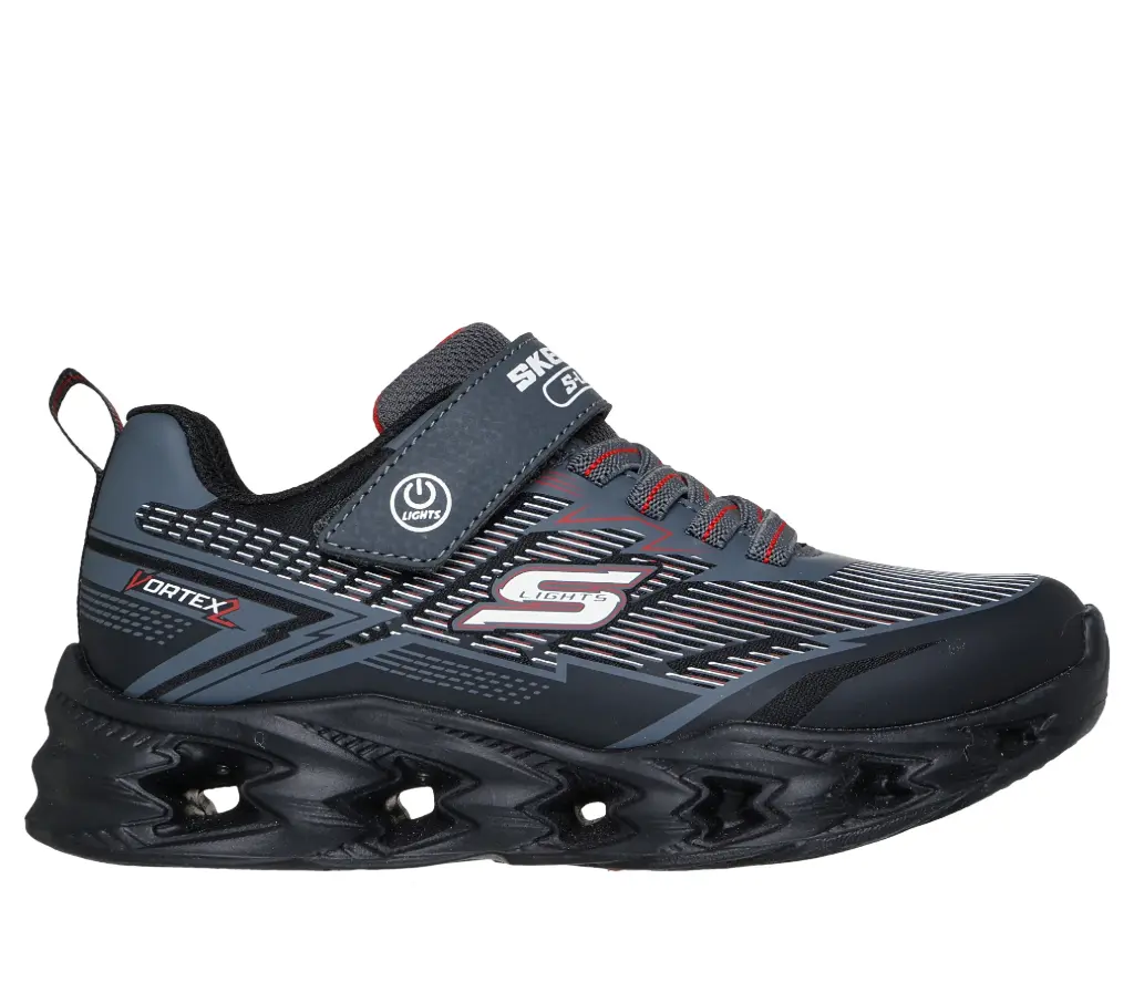 Skechers boys lights veltrox - black/grey