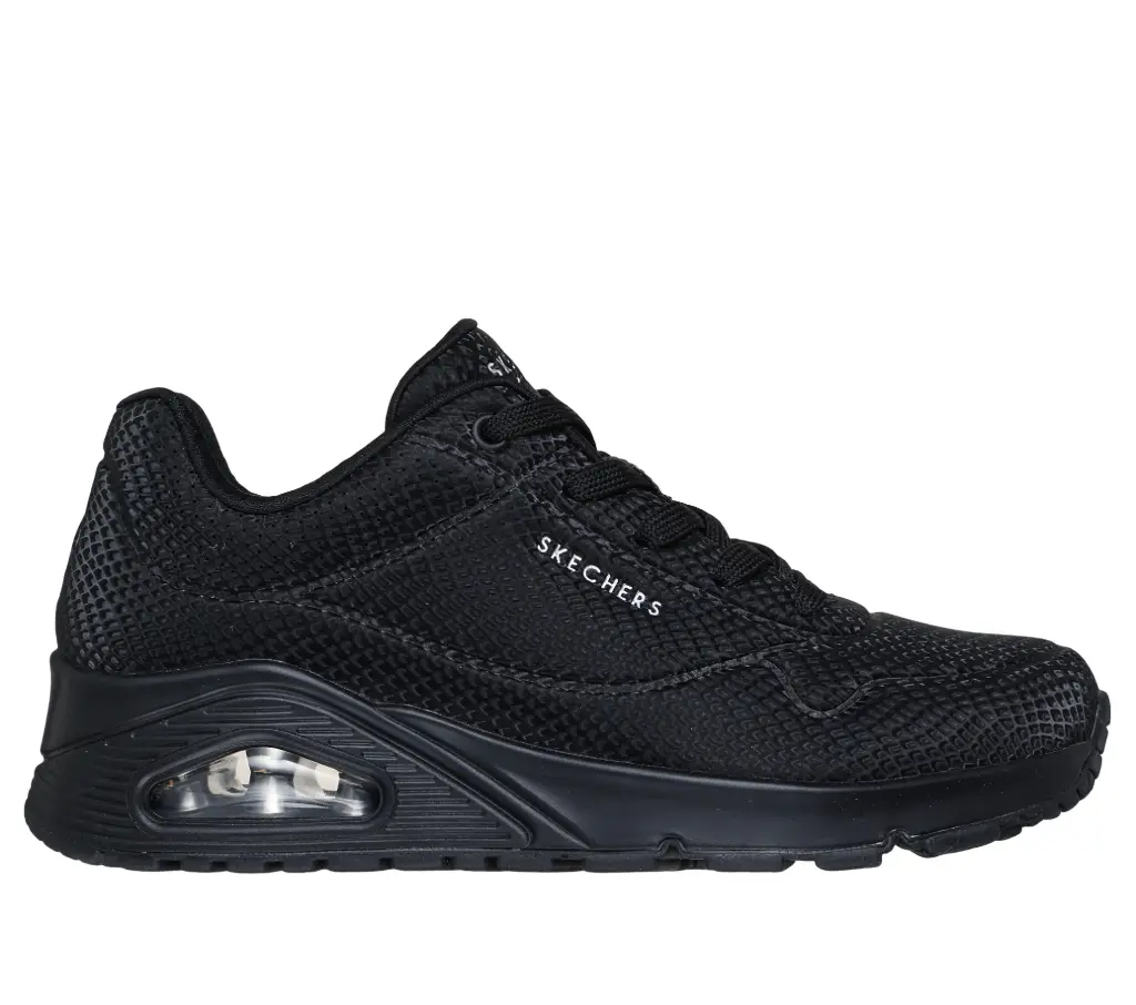 Skechers dames uno shiny scale - black