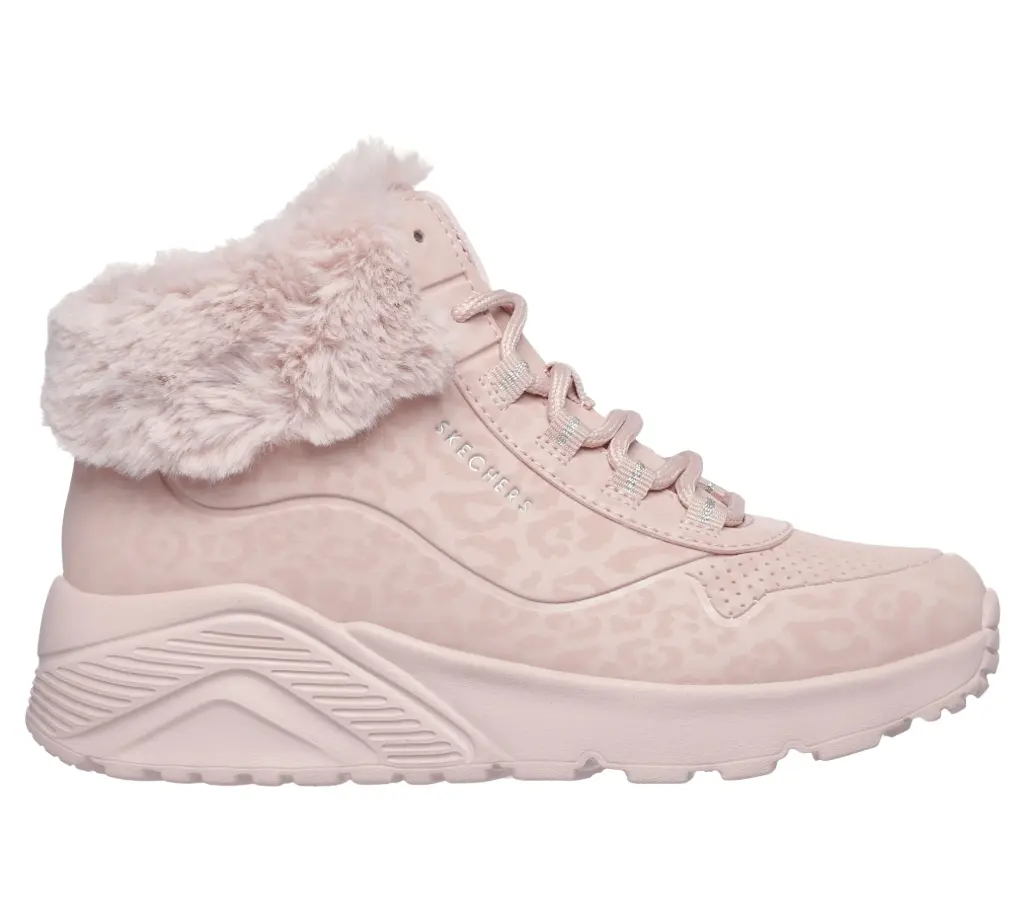 Skechers girls hoge sneaker bont - roze