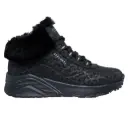 Skechers girls hoge sneaker bont - zwart