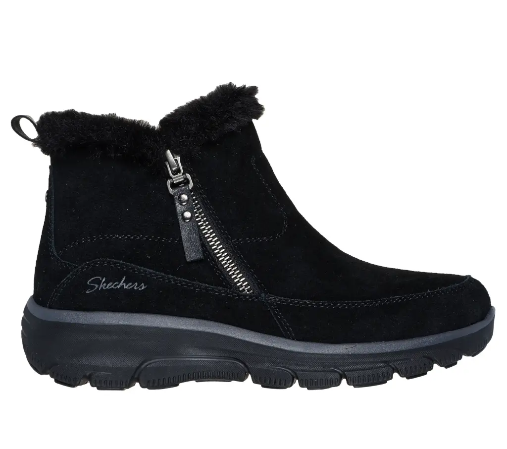 Skechers dames lage laars easy going - black