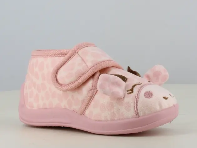 Pantoffel kids - Giraf roze maat 19-27