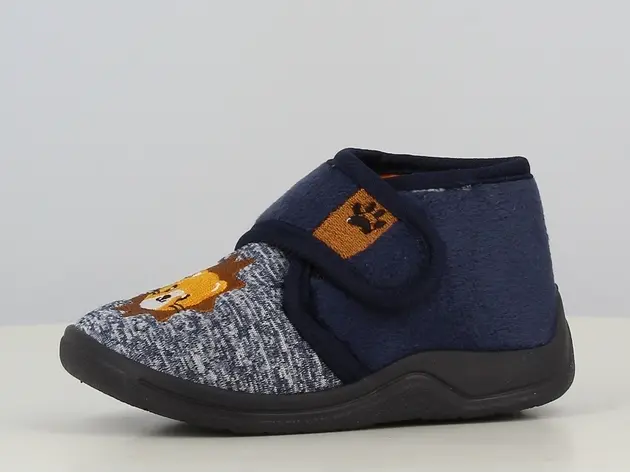 Pantoffel kids - Leeuw navy maat 19-27 