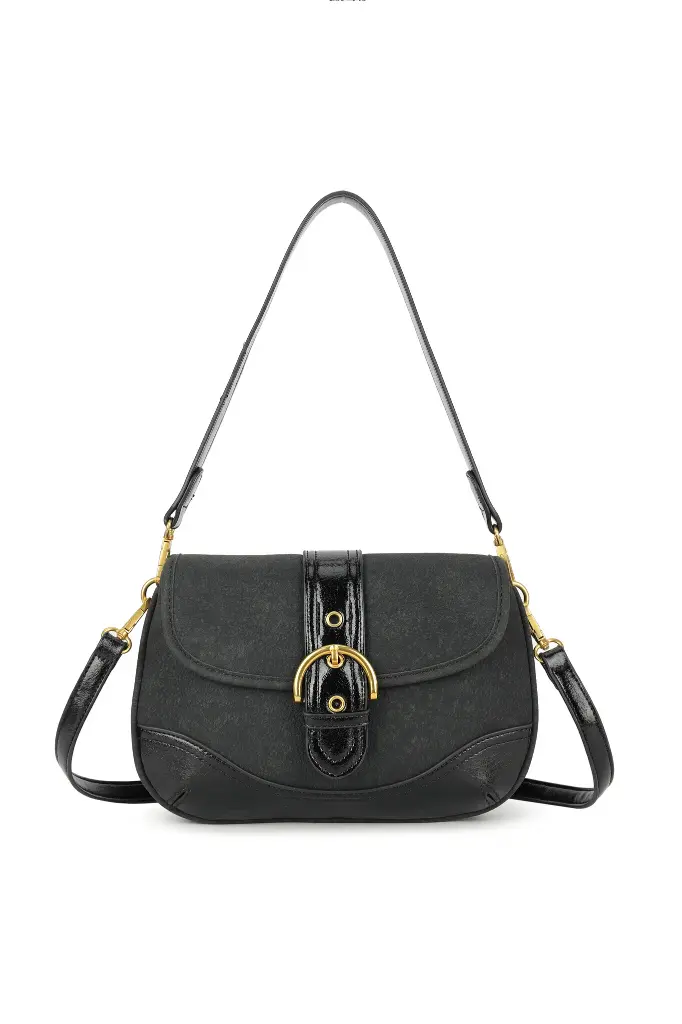 Giuliano schoudertas Lauren- zwart 