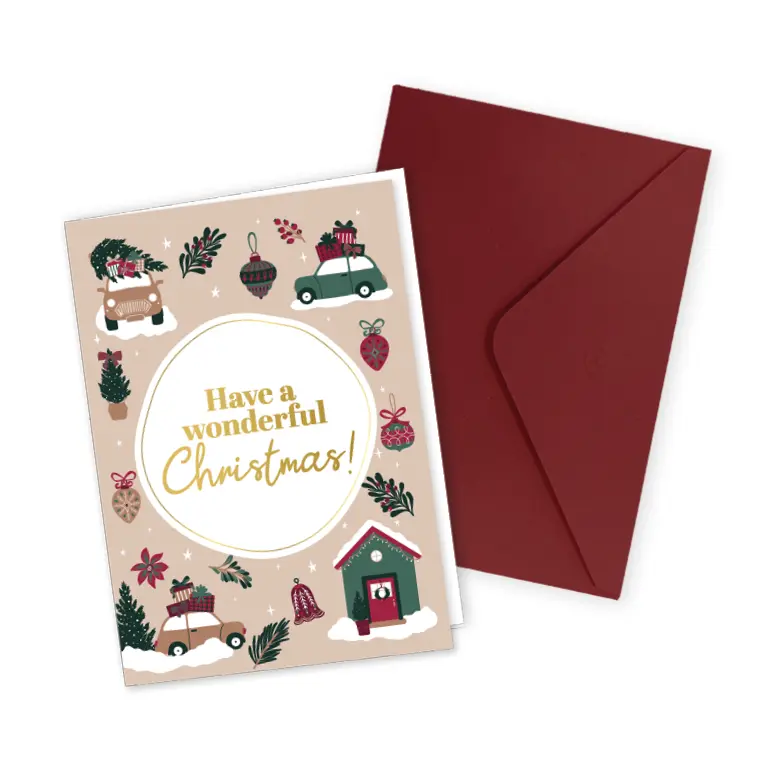 Kaart - Have a wonderful Christmas
