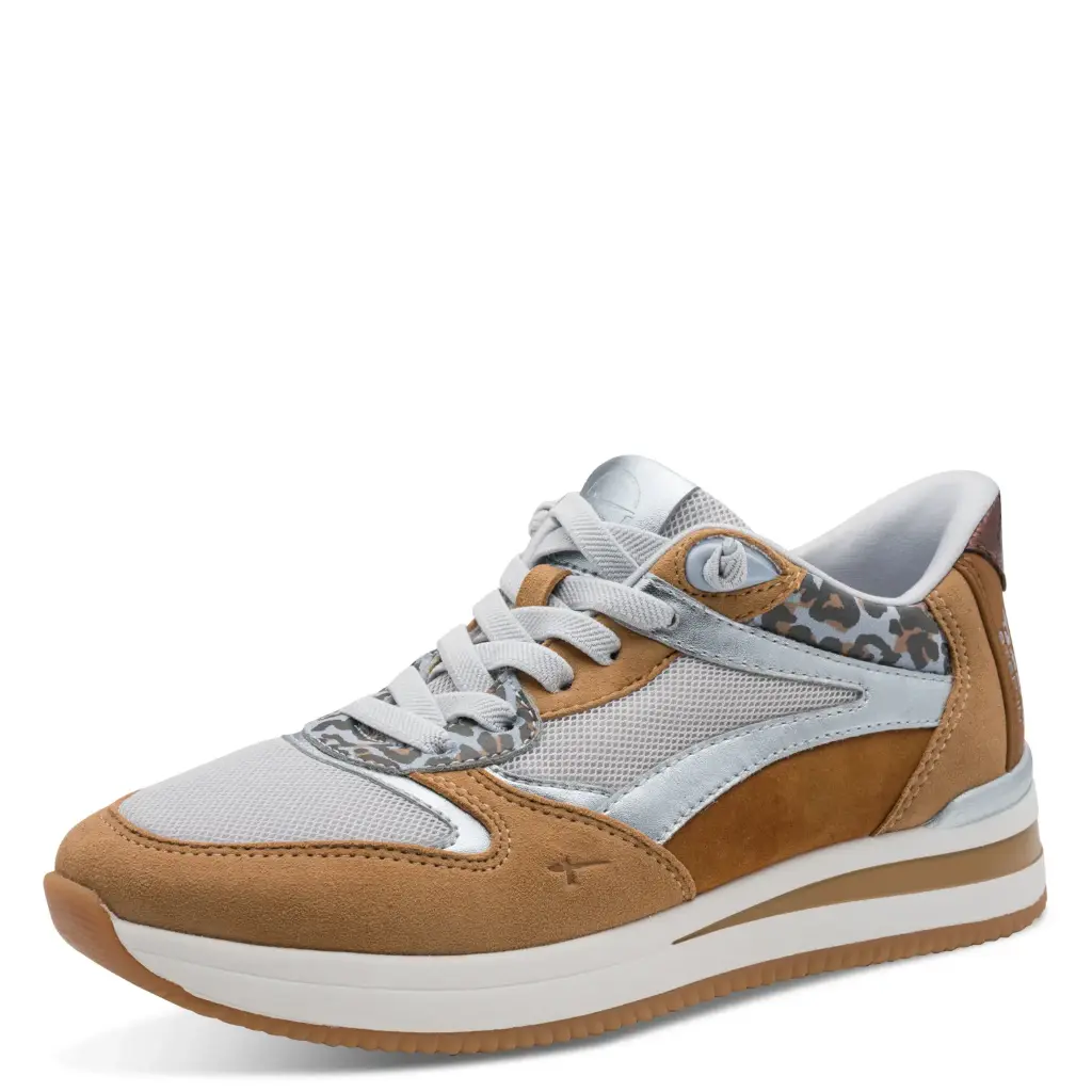 Tamaris comfort step-in sneaker cognac/blue