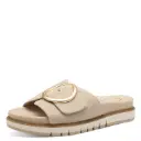 Tamaris comfort slipper - beige (leather) 
