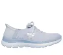 Skechers dames new daily slip-ins - licht blauw/grijs