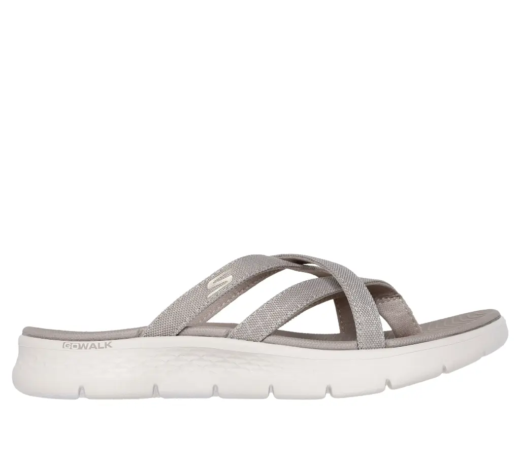 Skechers dames teenslipper - taupe