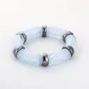 Michelle Bijou grove armband - lichtblauw  