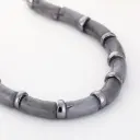 Michelle Bijou grove ketting - grijs