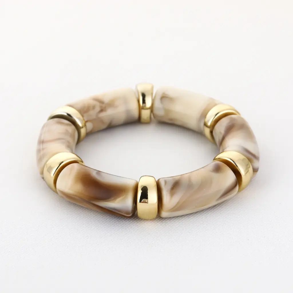 Michelle Bijou grove armband - beige