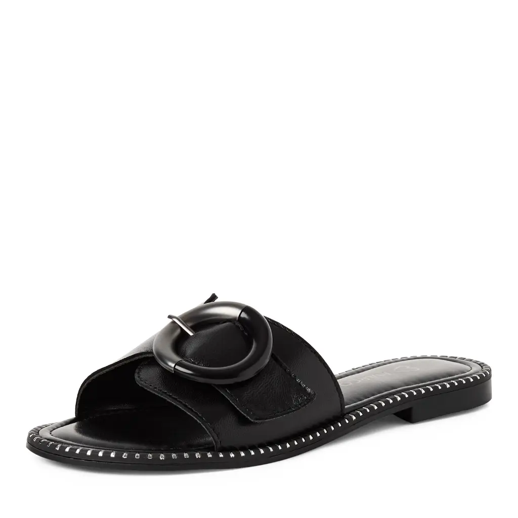 Marco Tozzi slipper black (leather)