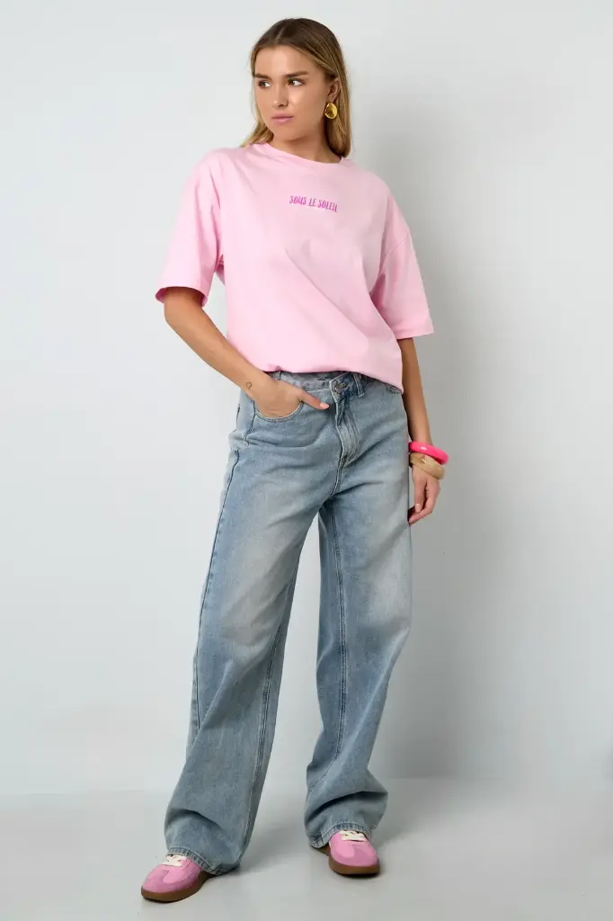 Gimme tshirt sous le soleil - pink 100% cotton