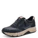 Tamaris wide-fit sneaker - navy comb.